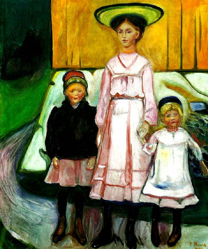 Edvard Munch tre barn China oil painting art